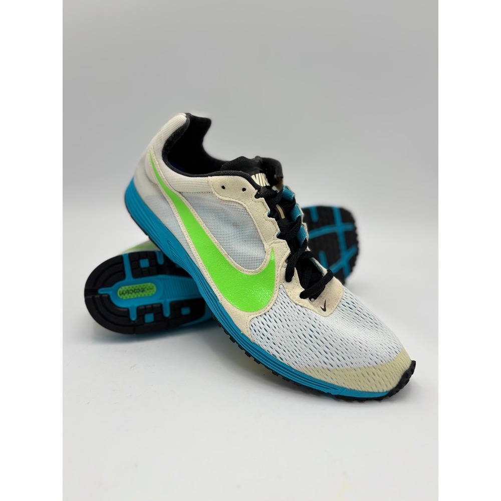 Nike Lunaracer 3 White Volt Green Blue Lagoon Running Shoes 599532-103 Mens 11